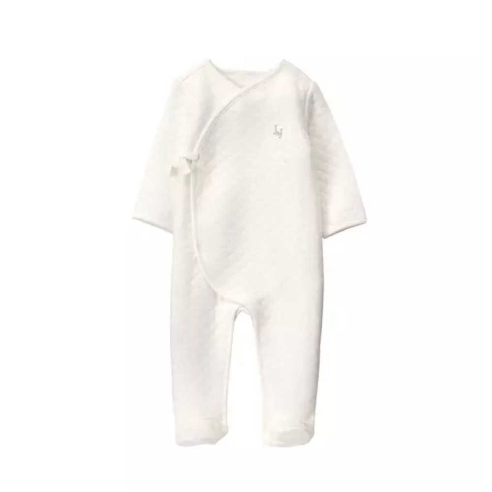 Janie and Jack Quilted Footie Wrap Pajamas 3-6m Preppy Baby Shower Comfort‎ Cozy